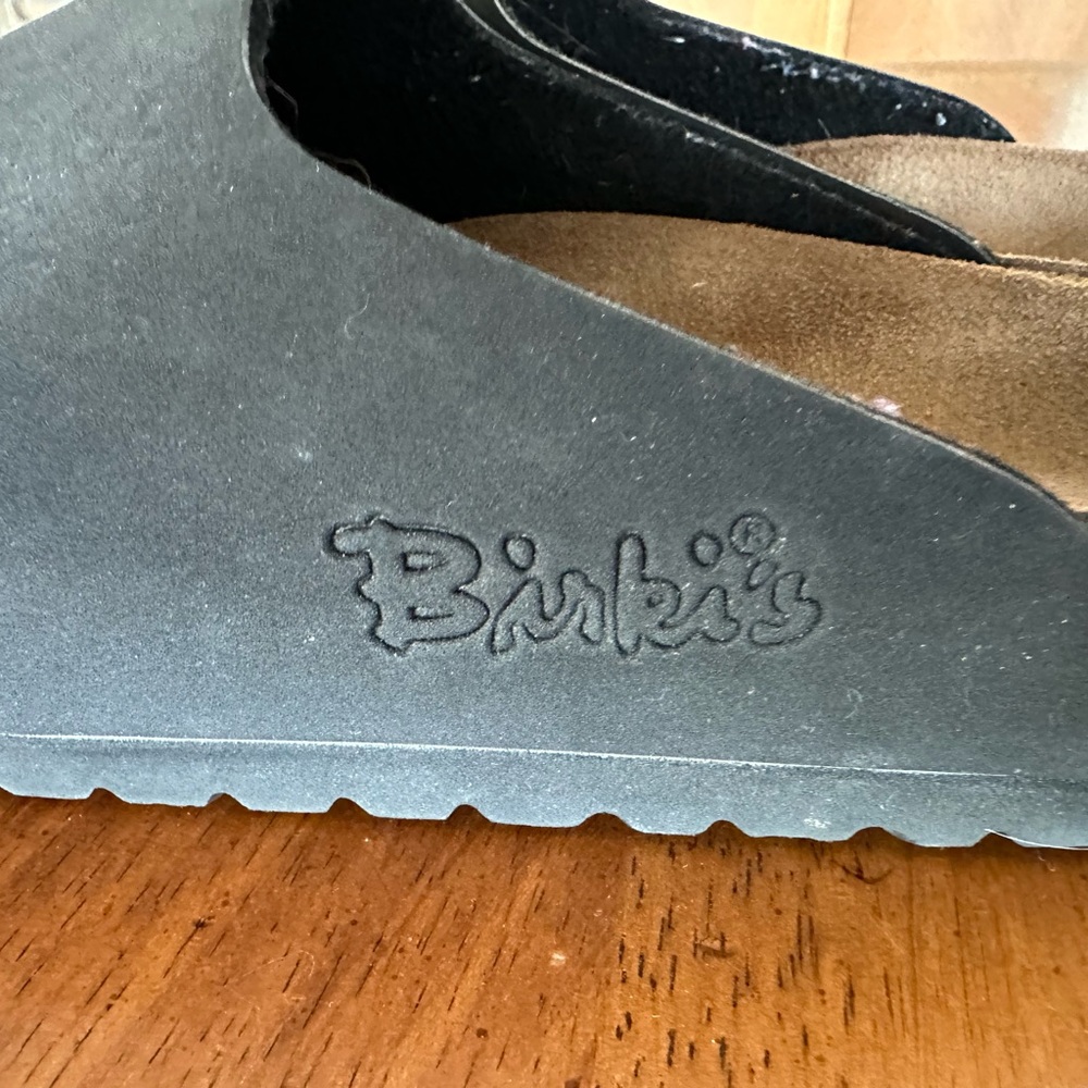 Birkenstock Birki’s Black Slip-On Clogs w Cork Bottom Women’s Size 7 - Picture 3 of 12